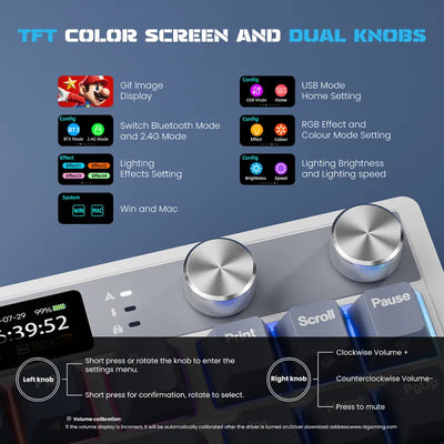 Teclado mecánico gamer Royal Kludge RK M87 Inalámbrico - Achorao