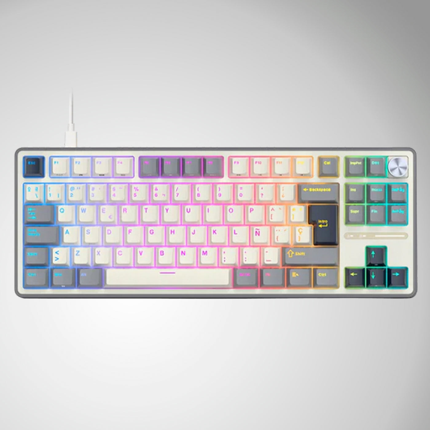 Teclado mecánico gamer Royal Kludge RK-R87PRO TKL Cableado - Achorao