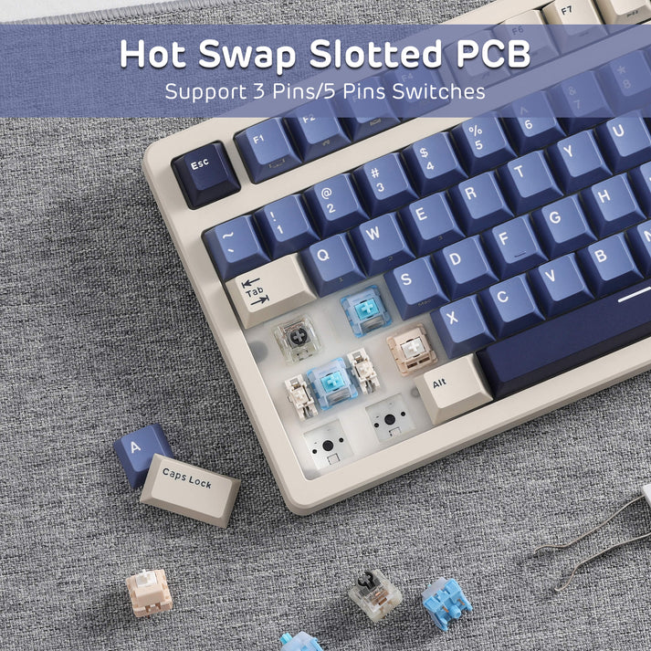 Teclado mecánico gamer Royal Kludge RK-S85 TKL Inalàmbrico - Achorao