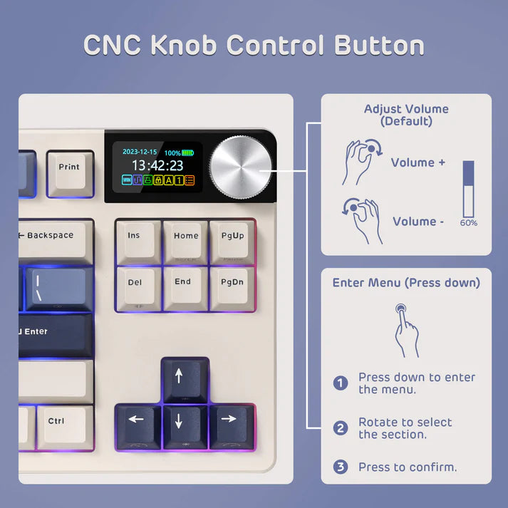 Teclado mecánico gamer Royal Kludge RK-S85 TKL Inalàmbrico - Achorao