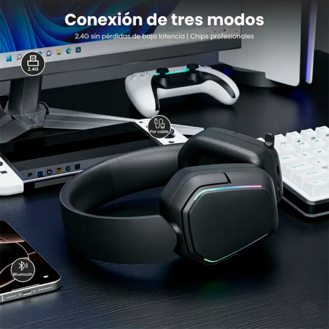 Audífonos gamer Royal Kludge HG101 Inalámbrico - Achorao