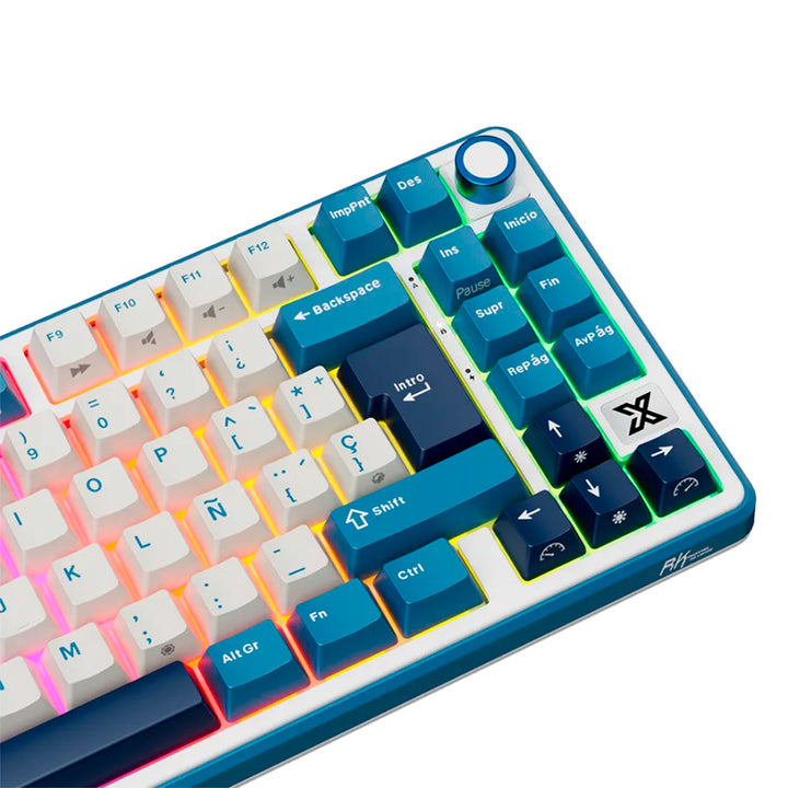 Teclado mecánico gamer Royal Kludge RK X87 Inalámbrico, Beige Switch