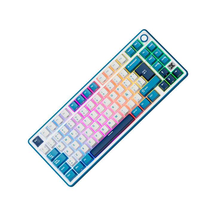 Teclado mecánico gamer Royal Kludge RK X87 Inalámbrico, Beige Switch