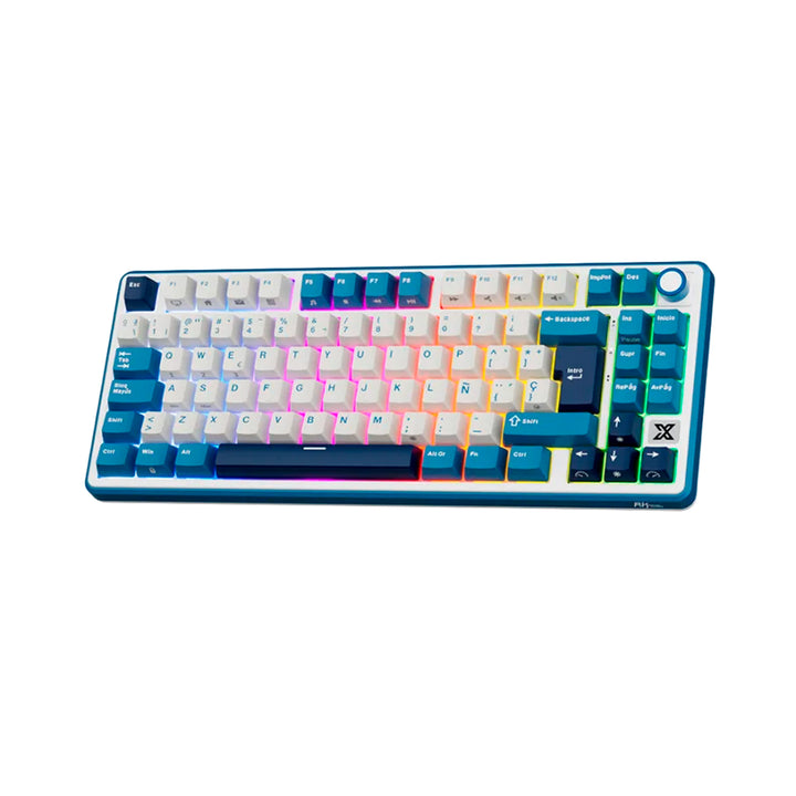 Teclado mecánico gamer Royal Kludge RK X87 Inalámbrico, Beige Switch