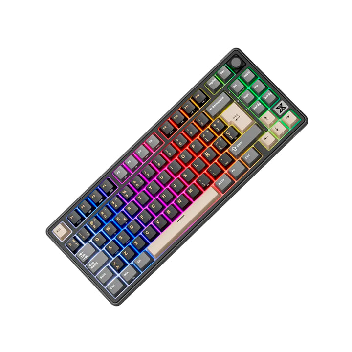 Teclado mecánico gamer Royal Kludge RK X87 Inalámbrico, Beige Switch