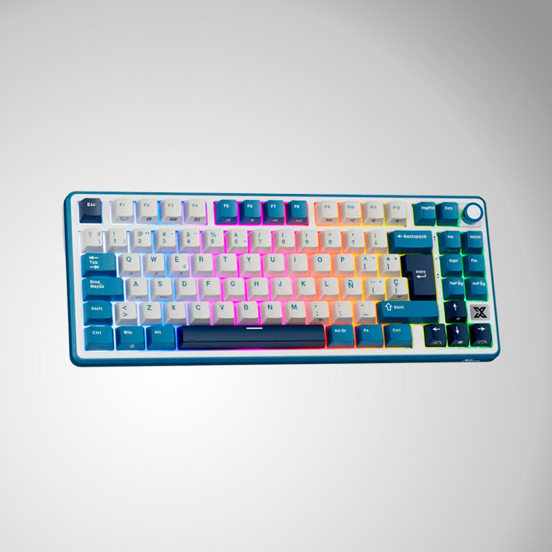 Teclado mecánico gamer Royal Kludge RK X87 Inalámbrico, Beige Switch