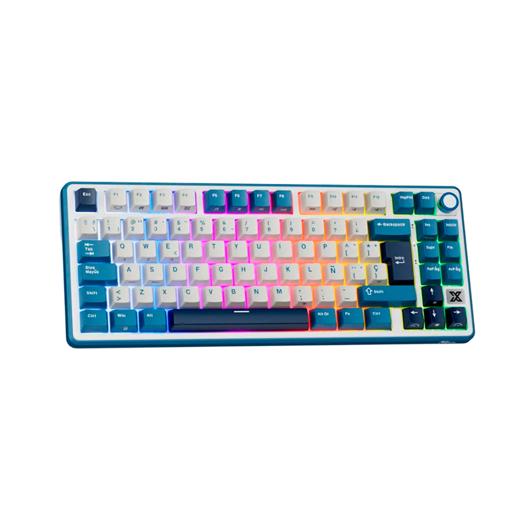Teclado mecánico gamer Royal Kludge RK X87 Inalámbrico, Beige Switch