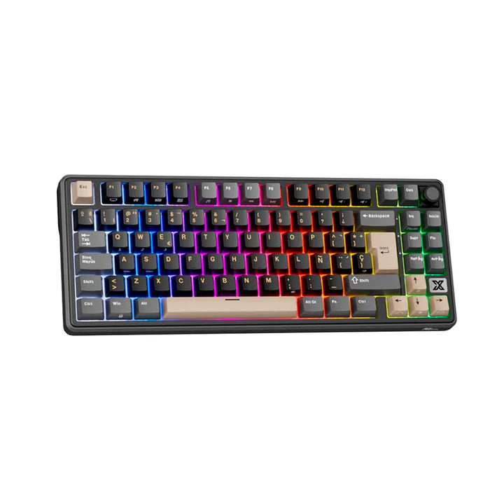 Teclado mecánico gamer Royal Kludge RK X87 Inalámbrico, Beige Switch