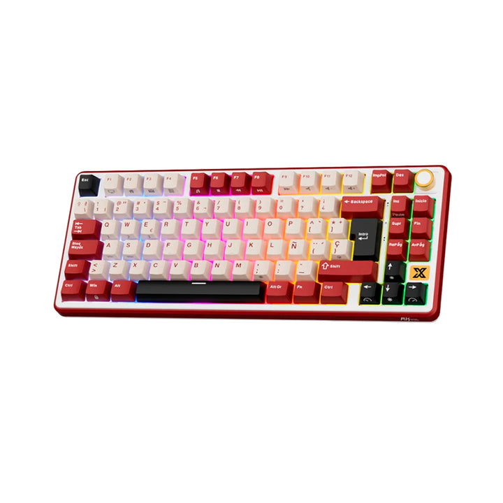 Teclado mecánico gamer Royal Kludge RK X87 Inalámbrico, Beige Switch