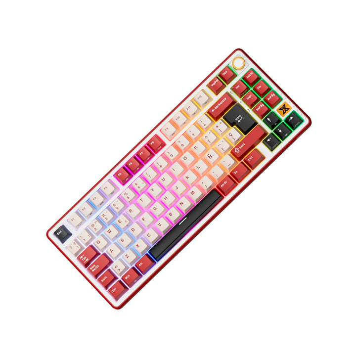 Teclado mecánico gamer Royal Kludge RK X87 Inalámbrico, Beige Switch