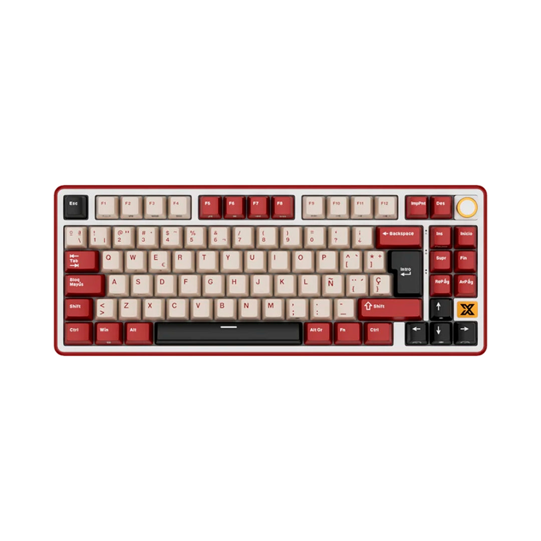 Teclado mecánico gamer Royal Kludge RK X87 Inalámbrico, Beige Switch