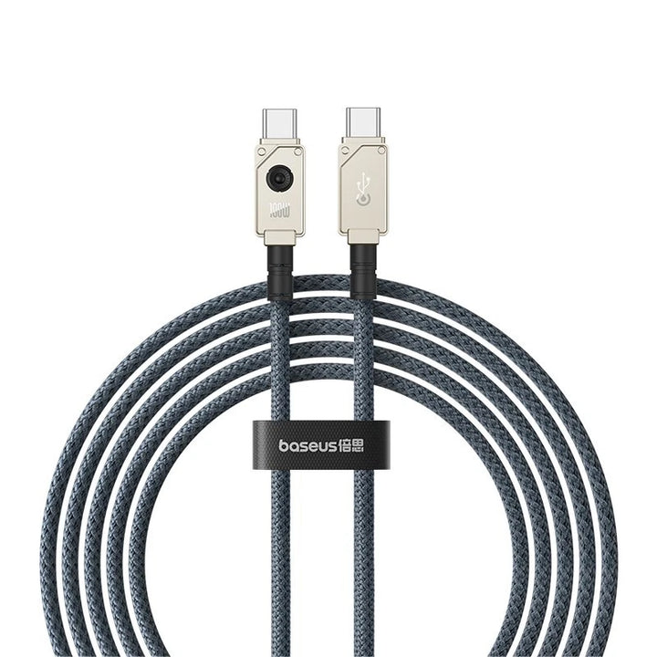 Cable de carga rápida Baseus Unbreakable Series, USB-C a USB-C, transferencia de datos, 100 W, 2 m - Achorao