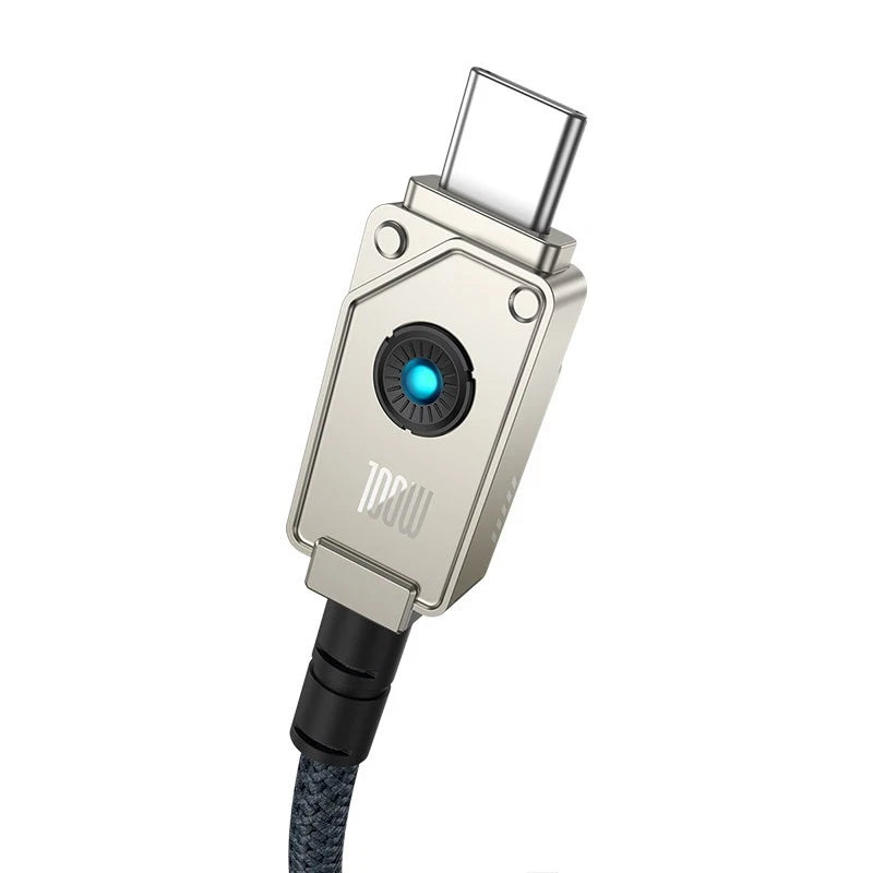 Cable de carga rápida Baseus Unbreakable Series, USB-C a USB-C, transferencia de datos, 100 W, 2 m - Achorao