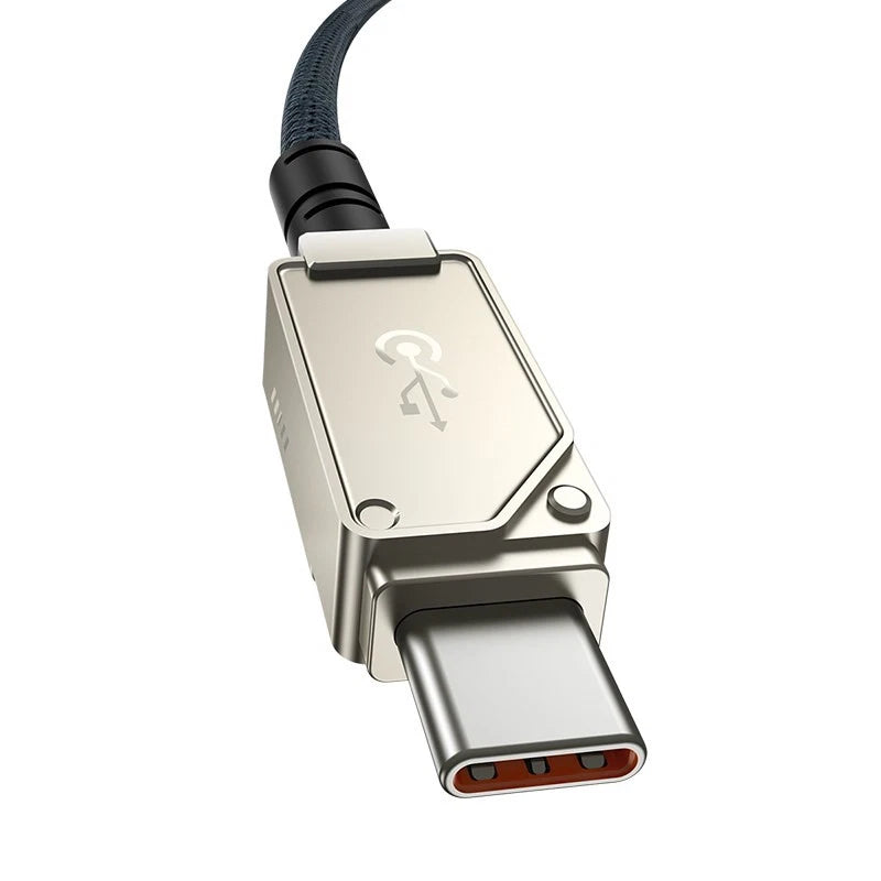 Cable de carga rápida Baseus Unbreakable Series, USB-C a USB-C, transferencia de datos, 100 W, 2 m - Achorao