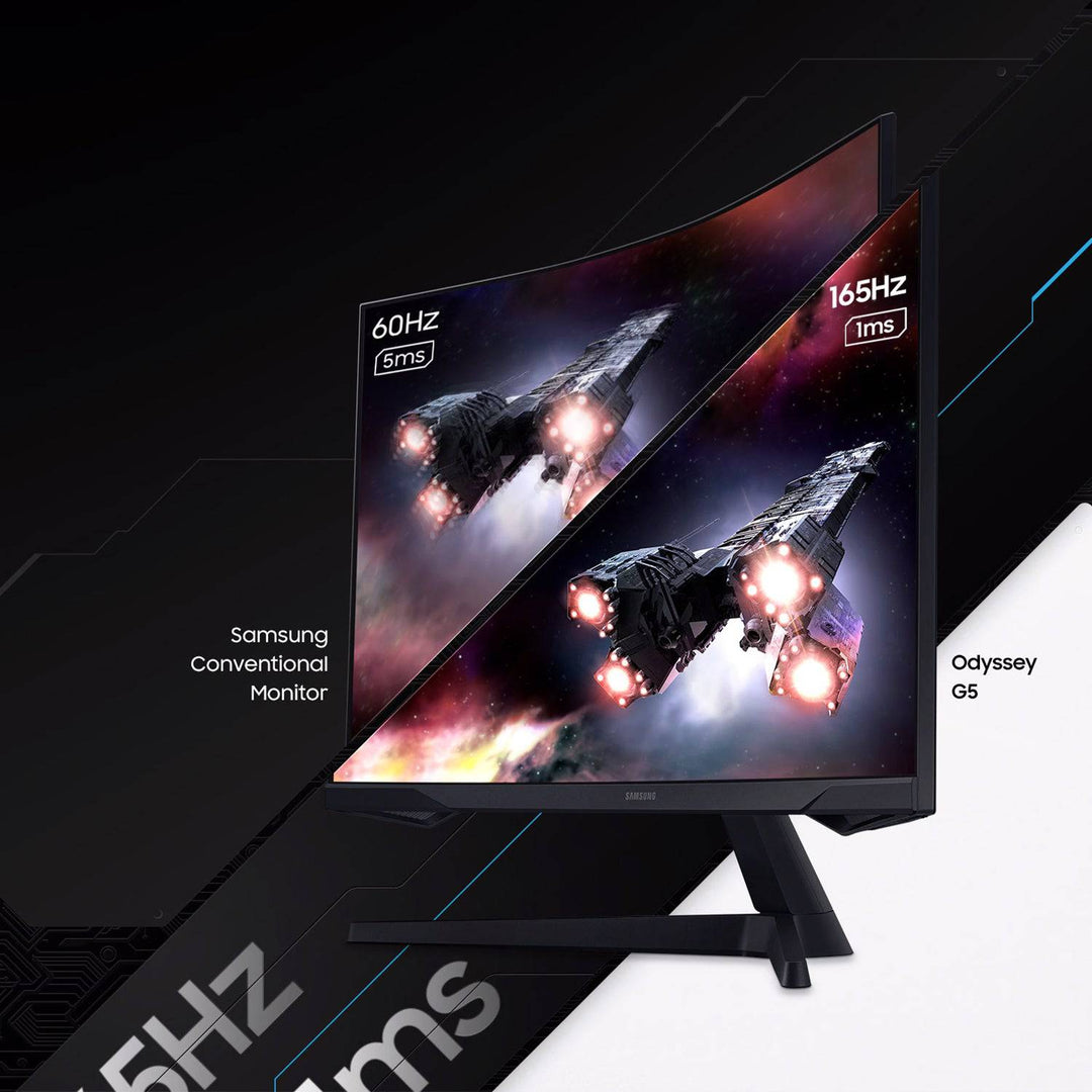 Monitor Samsung Odyssey G5 27" QHD (2560 x 1440), 1 x HDMI 2.0, 1 x DP 1.2, 1 x Audífono - Achorao