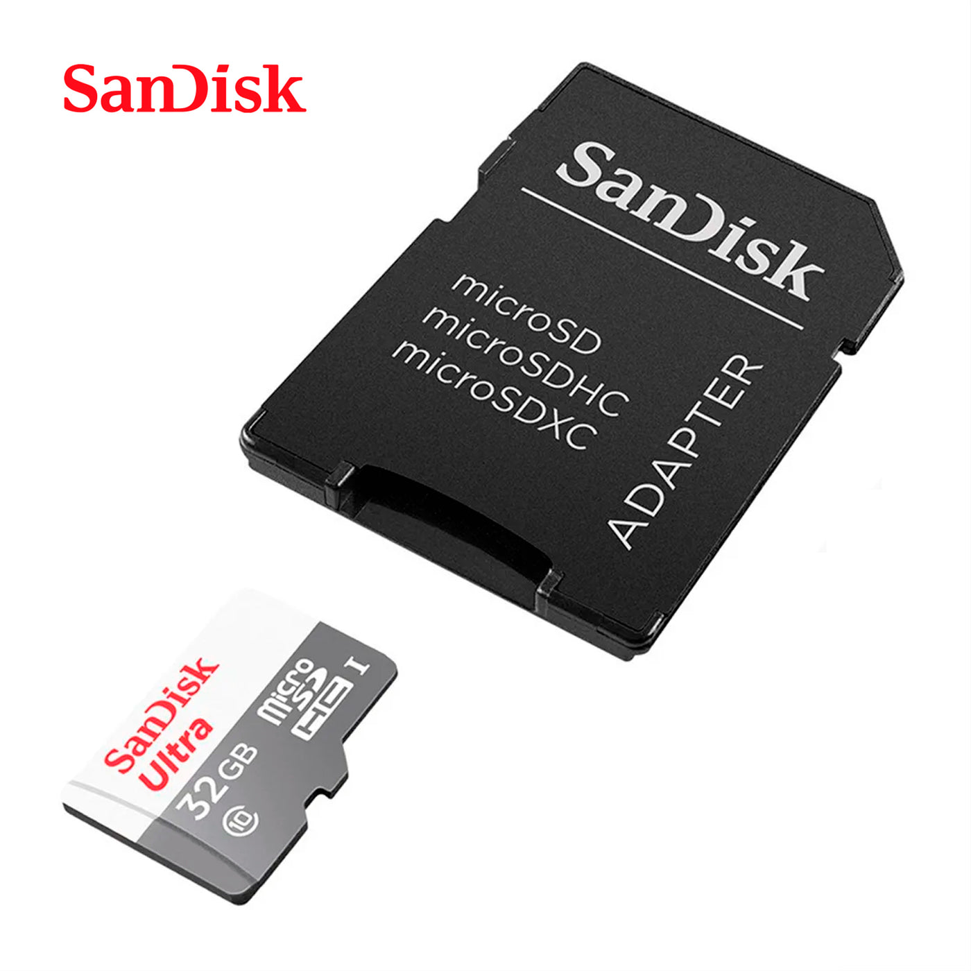 Memoria Flash SanDisk Ultra microSDHC, UHS-I, Class10, 32GB, incluye adaptador SD - Achorao