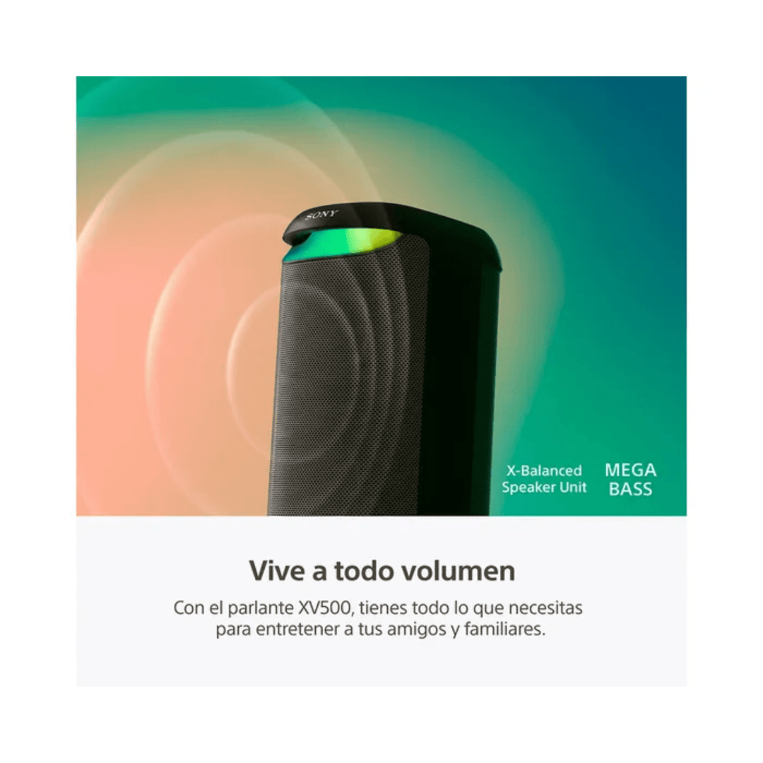 Parlante inalámbrico para fiestas | Mega Bass | Batería 25 horas | SRS-XV500 - Achorao
