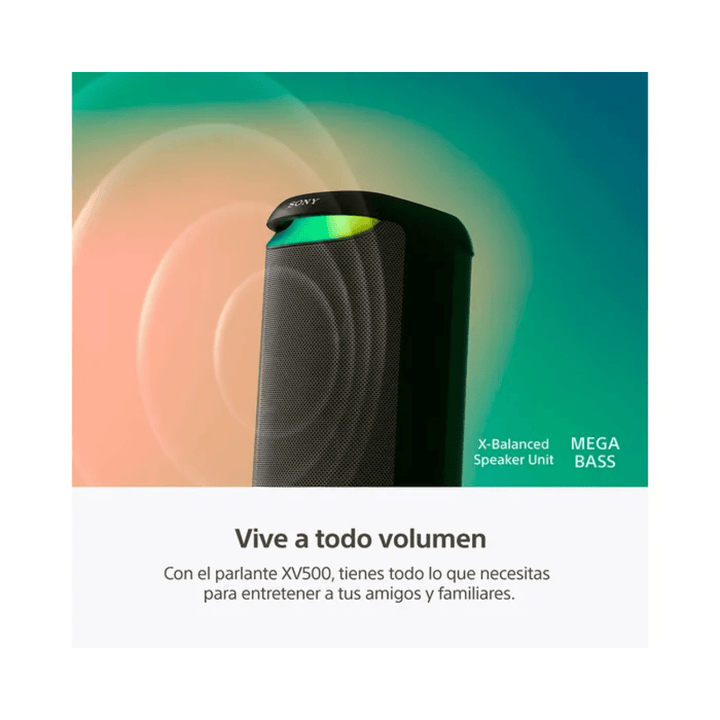Parlante inalámbrico para fiestas | Mega Bass | Batería 25 horas | SRS-XV500 - Achorao