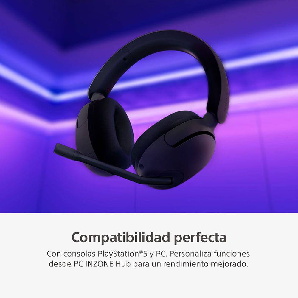 Audífonos inalámbricos SONY con micrófono INZONE H5 para juegos (WH-G500/BZ UC INZONE H5) - Achorao