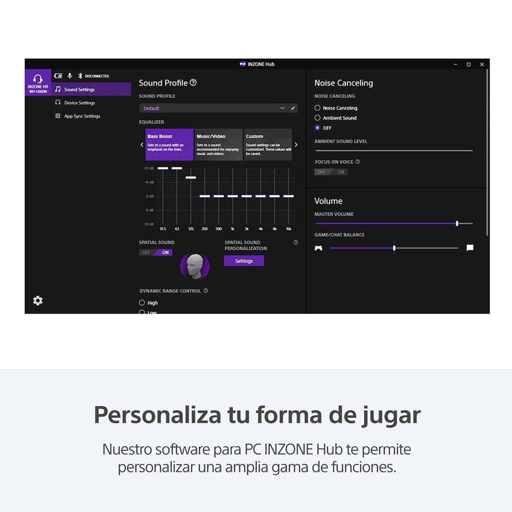 Audífonos inalámbricos SONY con micrófono y noise cancelling para juegos INZONE H9 (WH-G900N/WZ UC) - Achorao