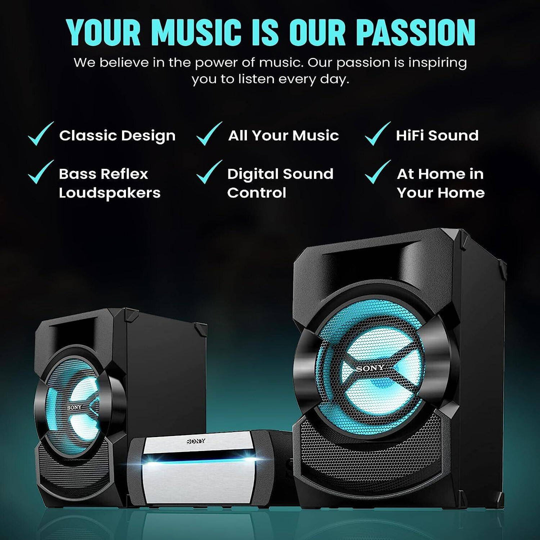 Equipo de sonido Sony SHAKE-X10D  Bluetooth | DVD | HDMI | Karaoke | NFC | Fiestable - Achorao