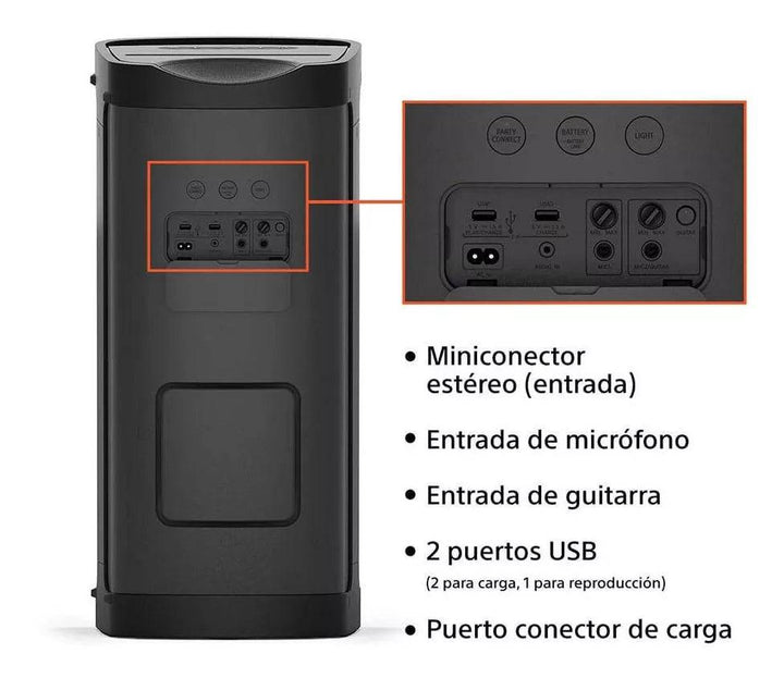 Parlante Sony SRS-XP700 serie X inalámbrico portátil - Achorao