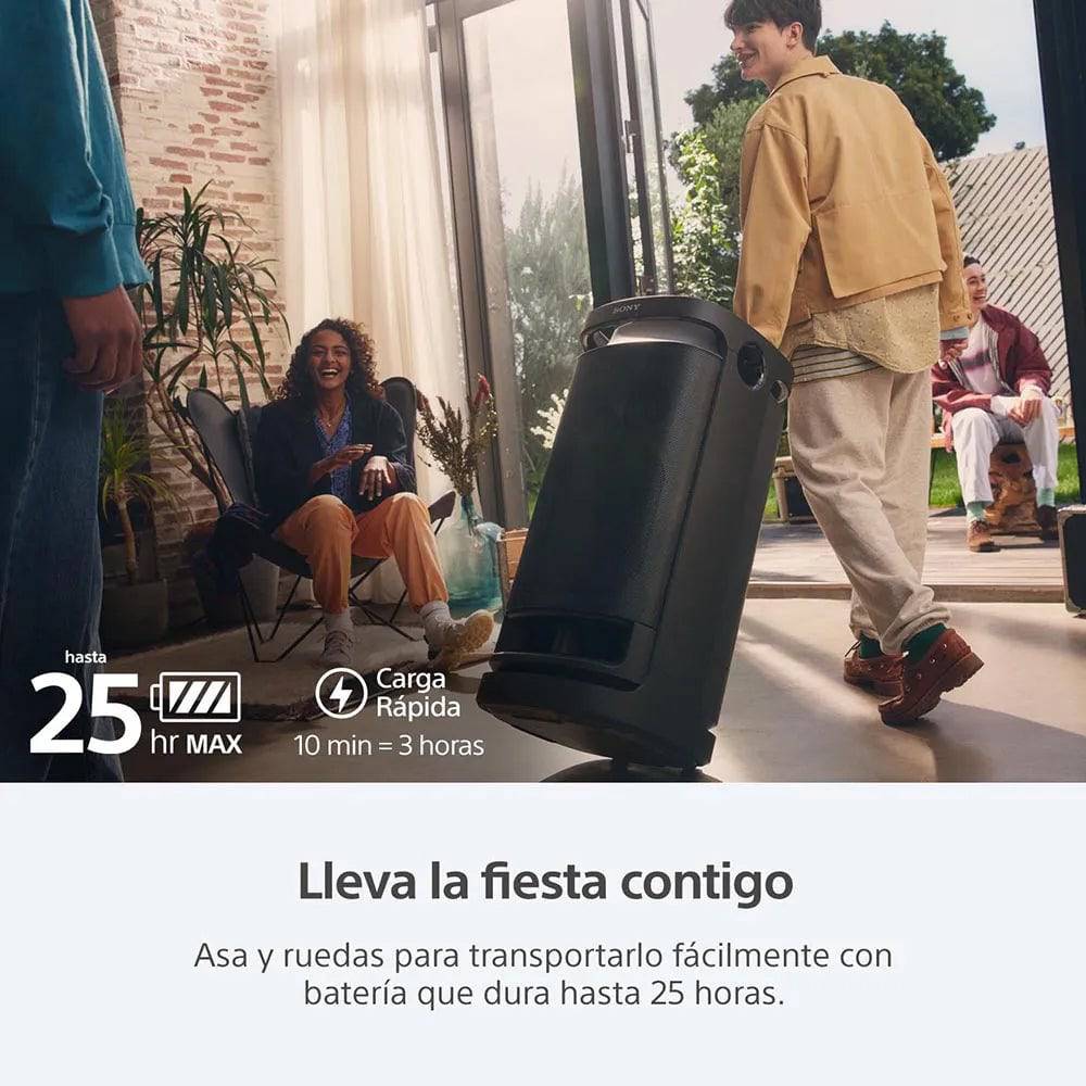 Parlante Sony SRS-XV900 X-Series Bluetooth 25 horas mango y ruedas integradas - Achorao