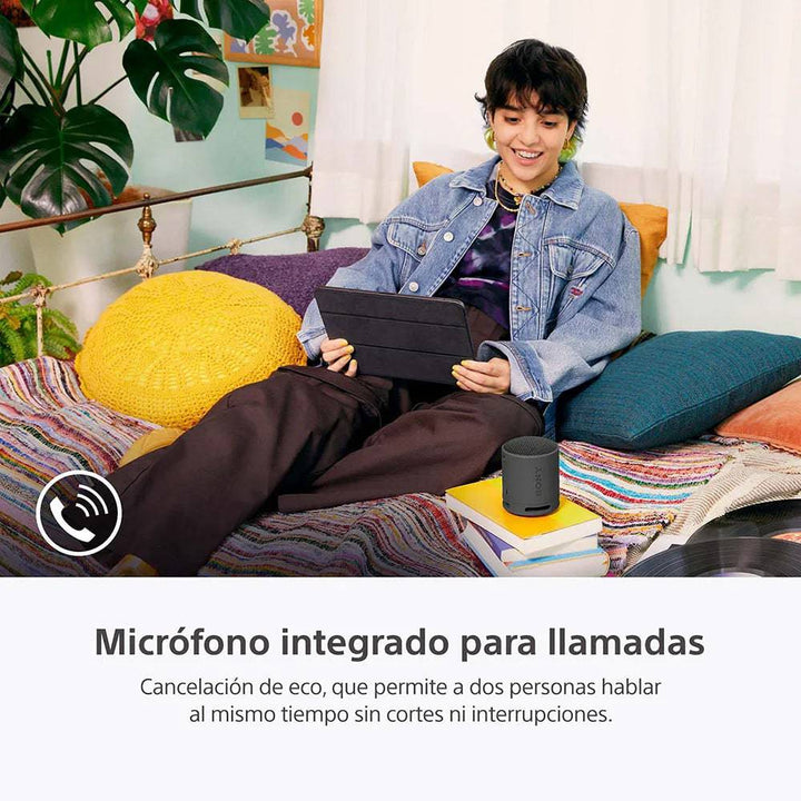 Parlante Sony inalámbrico portátil SRS-XB100 Resistente al agua Batería 16 horas - Achorao