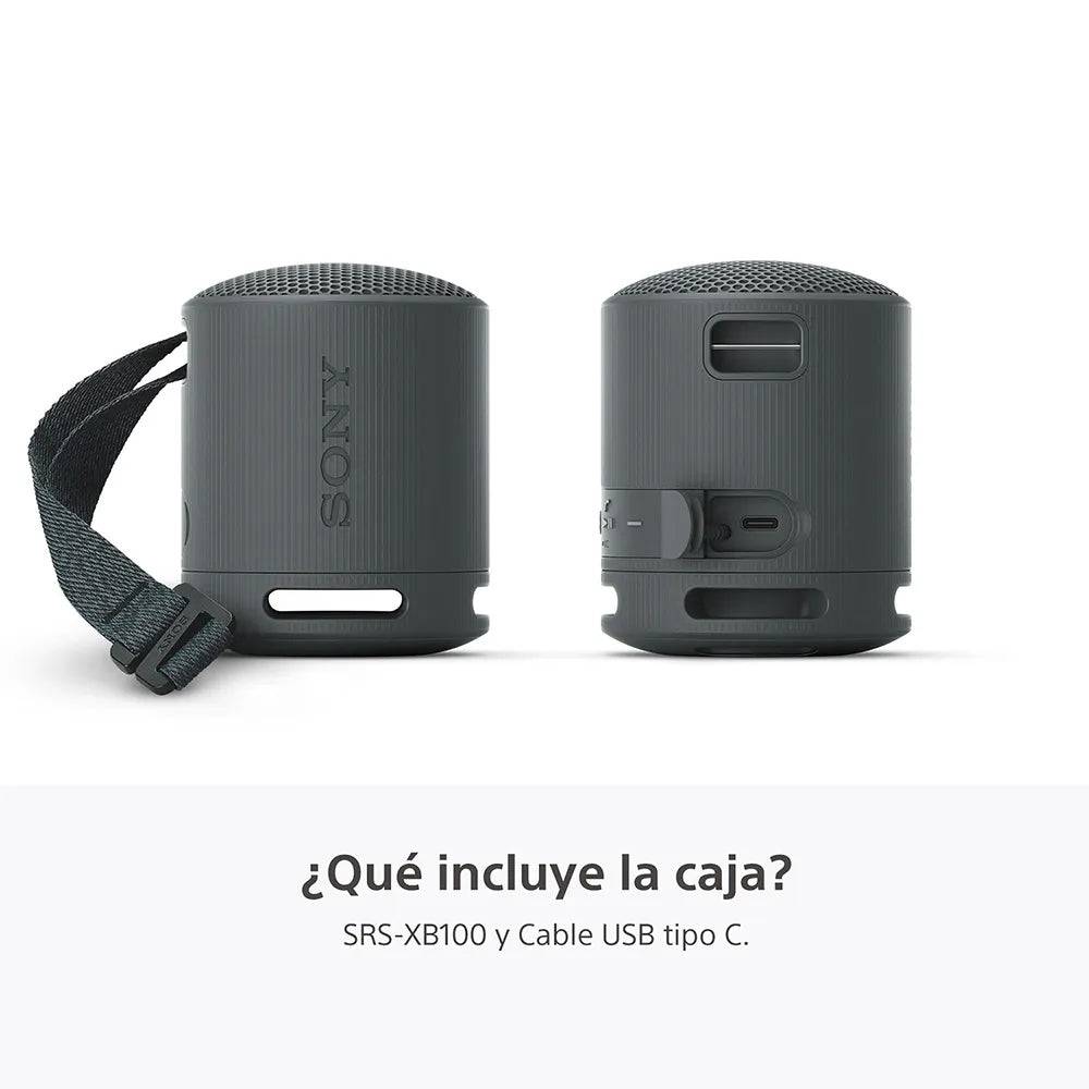 Parlante Sony inalámbrico portátil SRS-XB100 Resistente al agua Batería 16 horas - Achorao