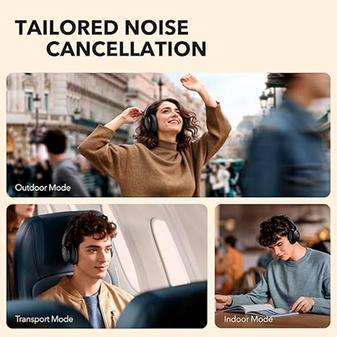 Audífonos inalámbricos con cancelación de ruido Soundcore Life Q30 (Upgraded) - Achorao