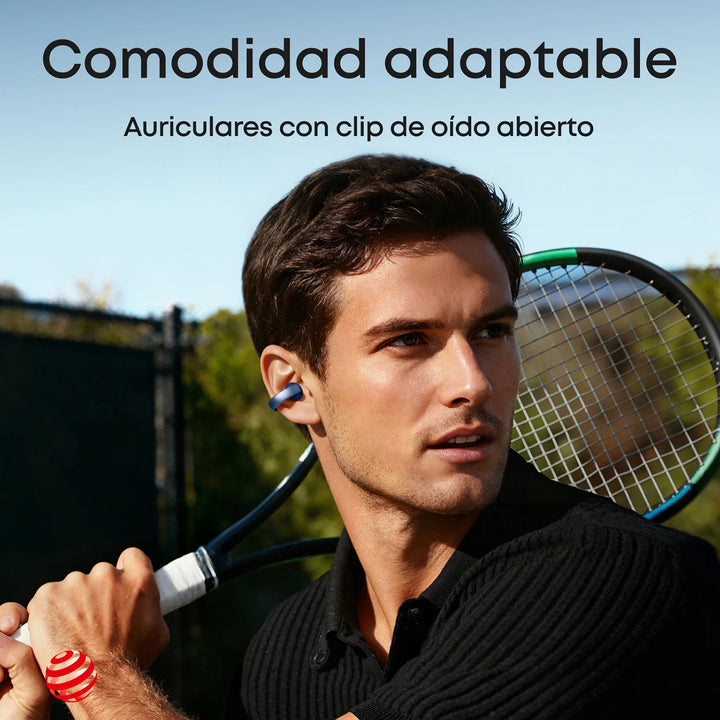 Audífonos inalámbricos soundcore AeroClip de oído abierto con comodidad adaptable, color Blue