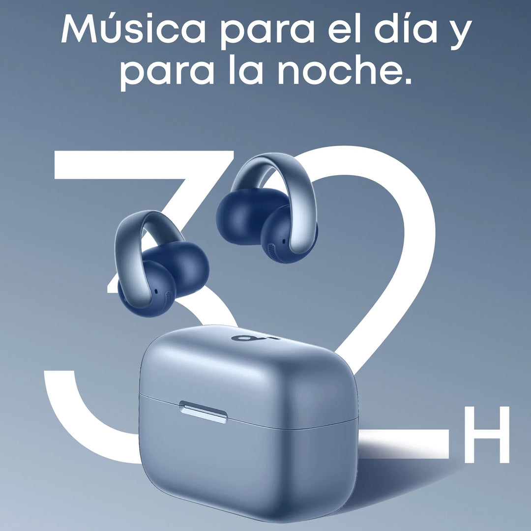 Audífonos inalámbricos soundcore AeroClip de oído abierto con comodidad adaptable, color Blue