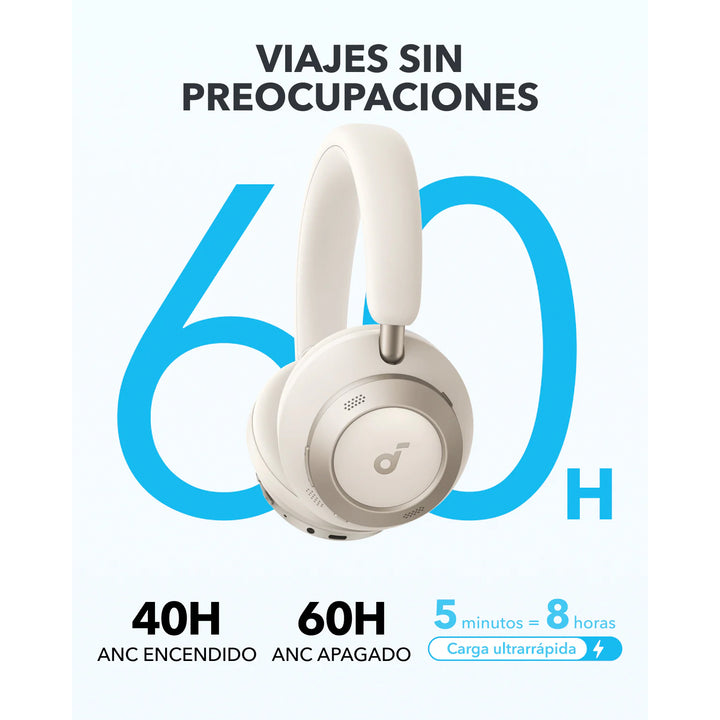 Audífonos inalámbricos Soundcore Space One Pro, NC White