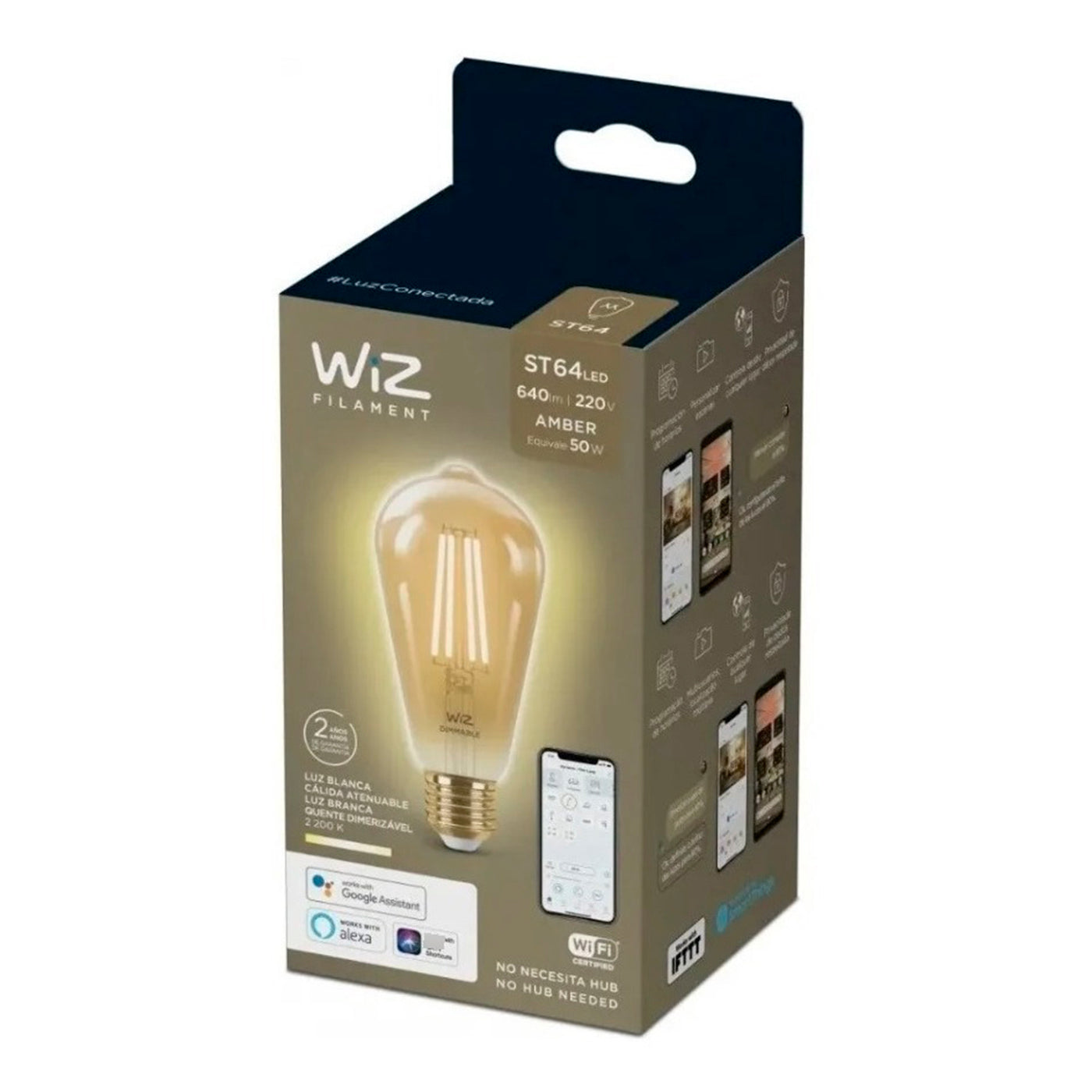 Foco Wizz WIFI TW/7W ST64 AMB 220V E27 1PF - Achorao