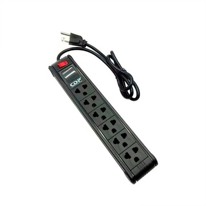 SUPRESOR DE PICOS CDP 06 TOMAS BLACK 220V (R-PS6) - Achorao