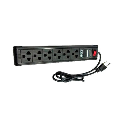 SUPRESOR DE PICOS CDP 06 TOMAS BLACK 220V (R-PS6) - Achorao