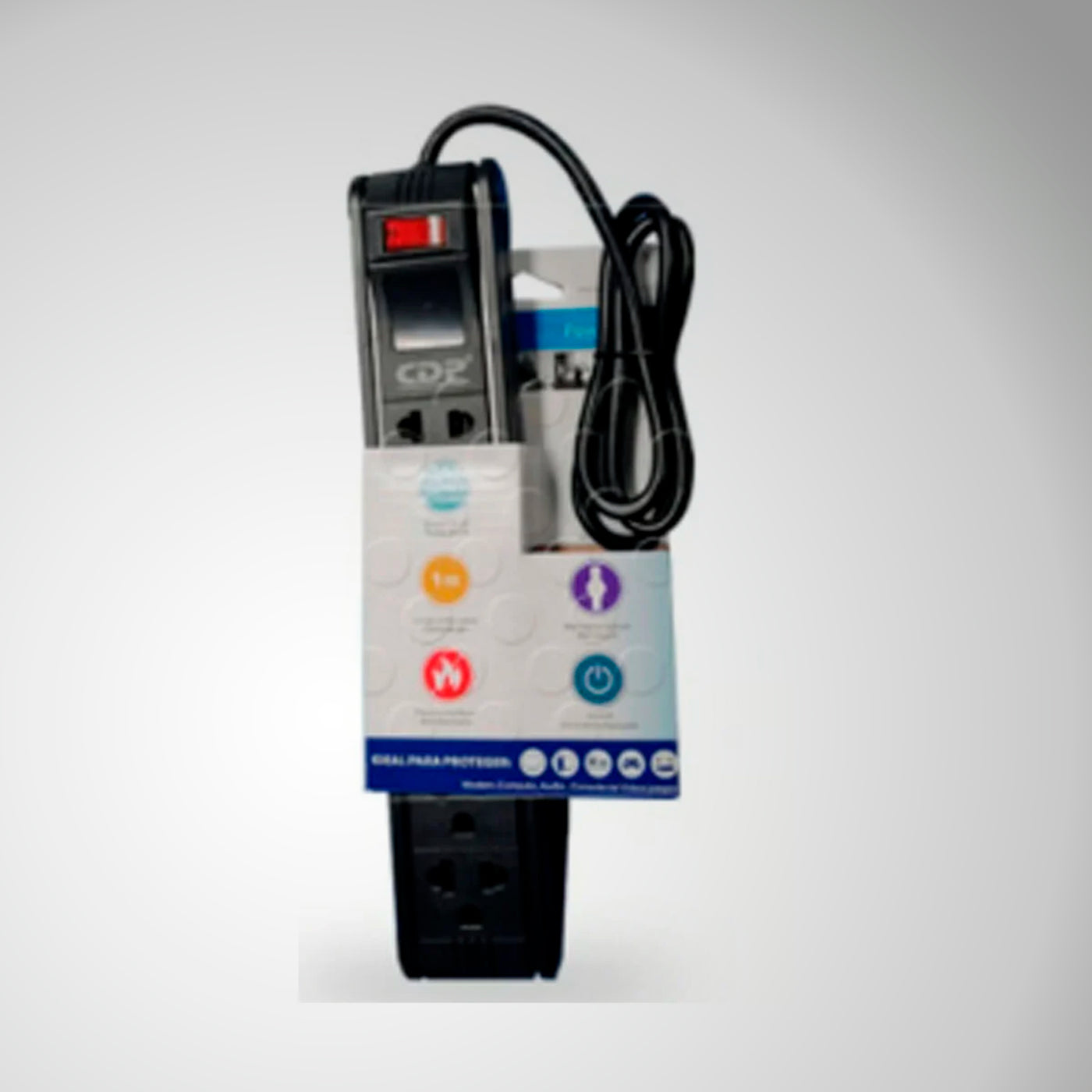 SUPRESOR DE PICOS CDP 06 TOMAS BLACK 220V (R-PS6) - Achorao