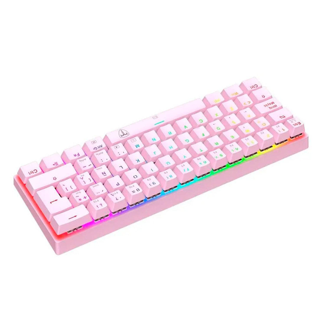 Teclado mecánico T-dagger ARENA RGB Switch Red, Español T-TGK312P PINK RED - Achorao