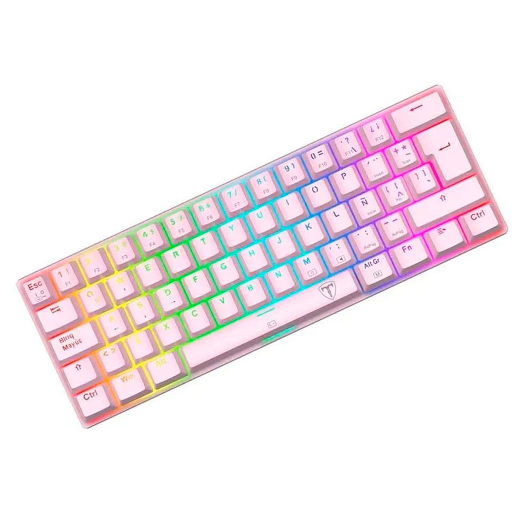 Teclado mecánico T-dagger ARENA RGB Switch Red, Español T-TGK312P PINK RED - Achorao