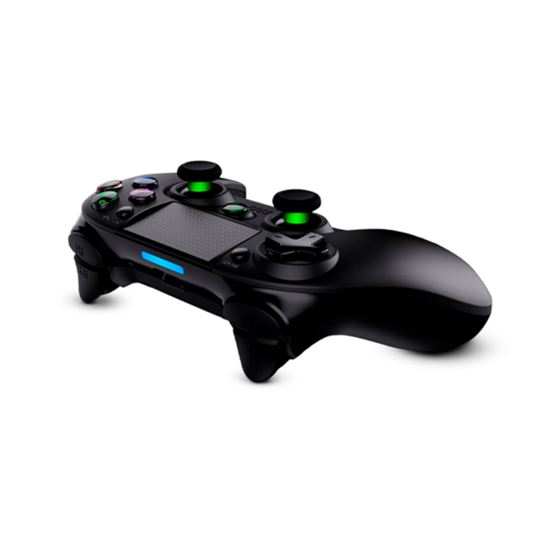 Controlador inalámbrico T-Dagger Scorpio T-TGP802 para videojuegos, compatible con PC y PS4, en color negro.
