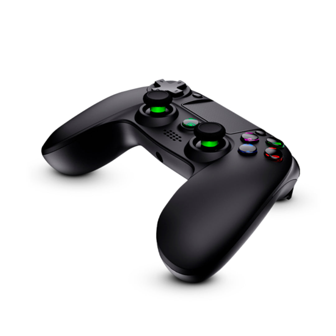 Mando inalámbrico gamer T-Dagger Scorpio T-TGP802 en color negro, compatible con PC y PS4, con botones y joystick visibles