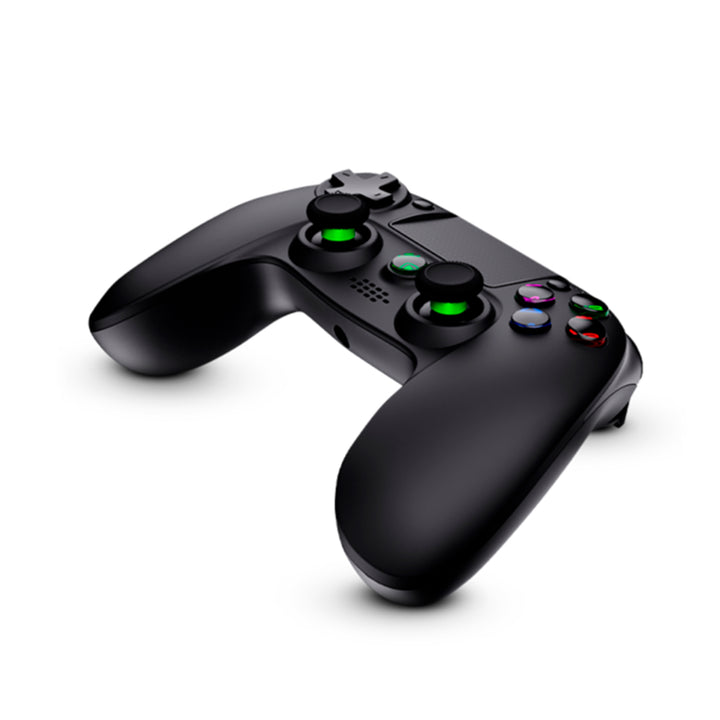 Mando inalámbrico gamer T-Dagger Scorpio T-TGP802 en color negro, compatible con PC y PS4, con botones y joystick visibles