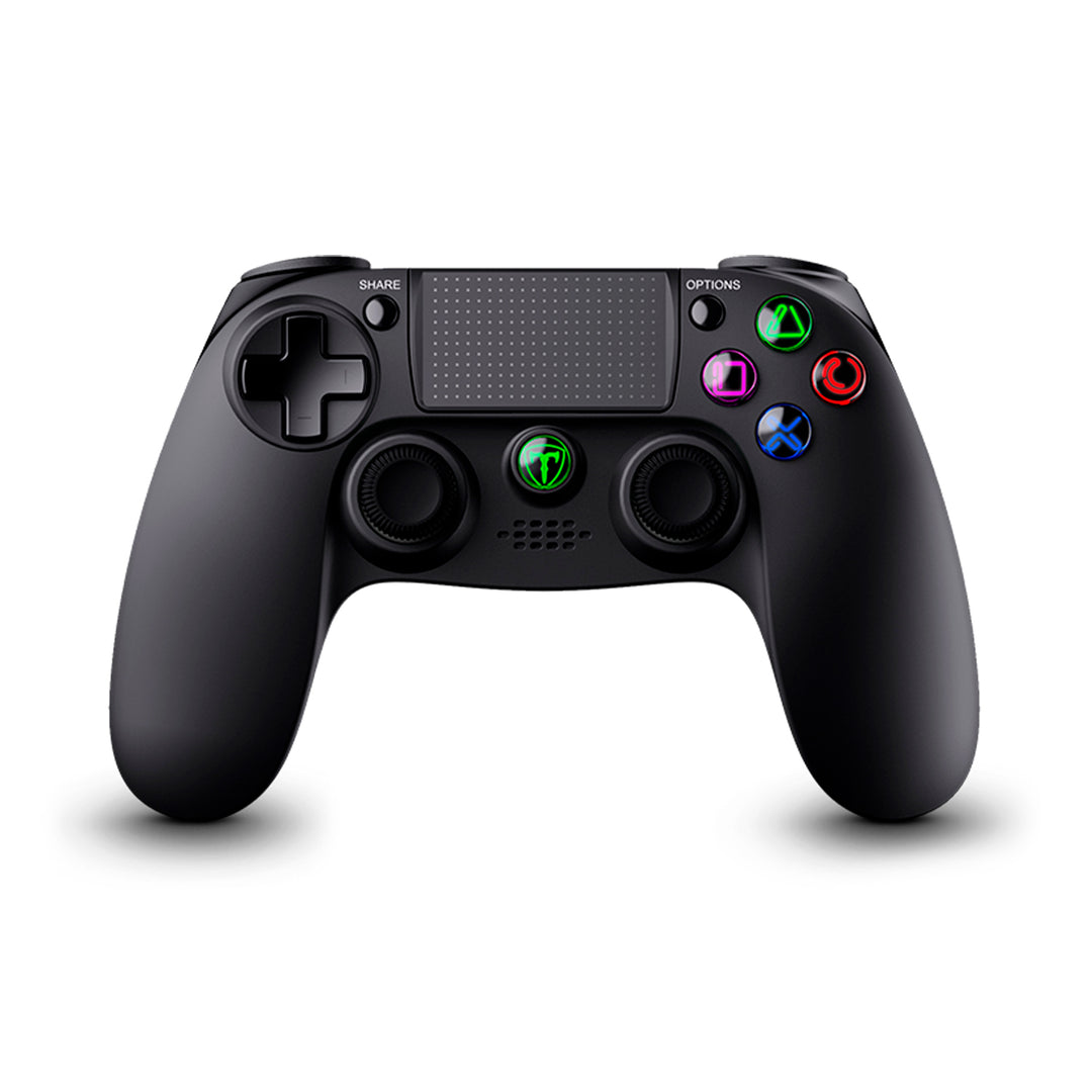 Mando gamer inalámbrico T-Dagger Scorpio T-TGP802 negro para PC y PS4, con botones y palancas para juegos.