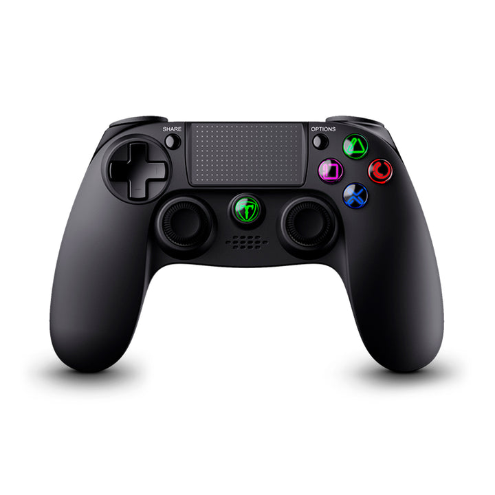 Mando gamer inalámbrico T-Dagger Scorpio T-TGP802 negro para PC y PS4, con botones y palancas para juegos.