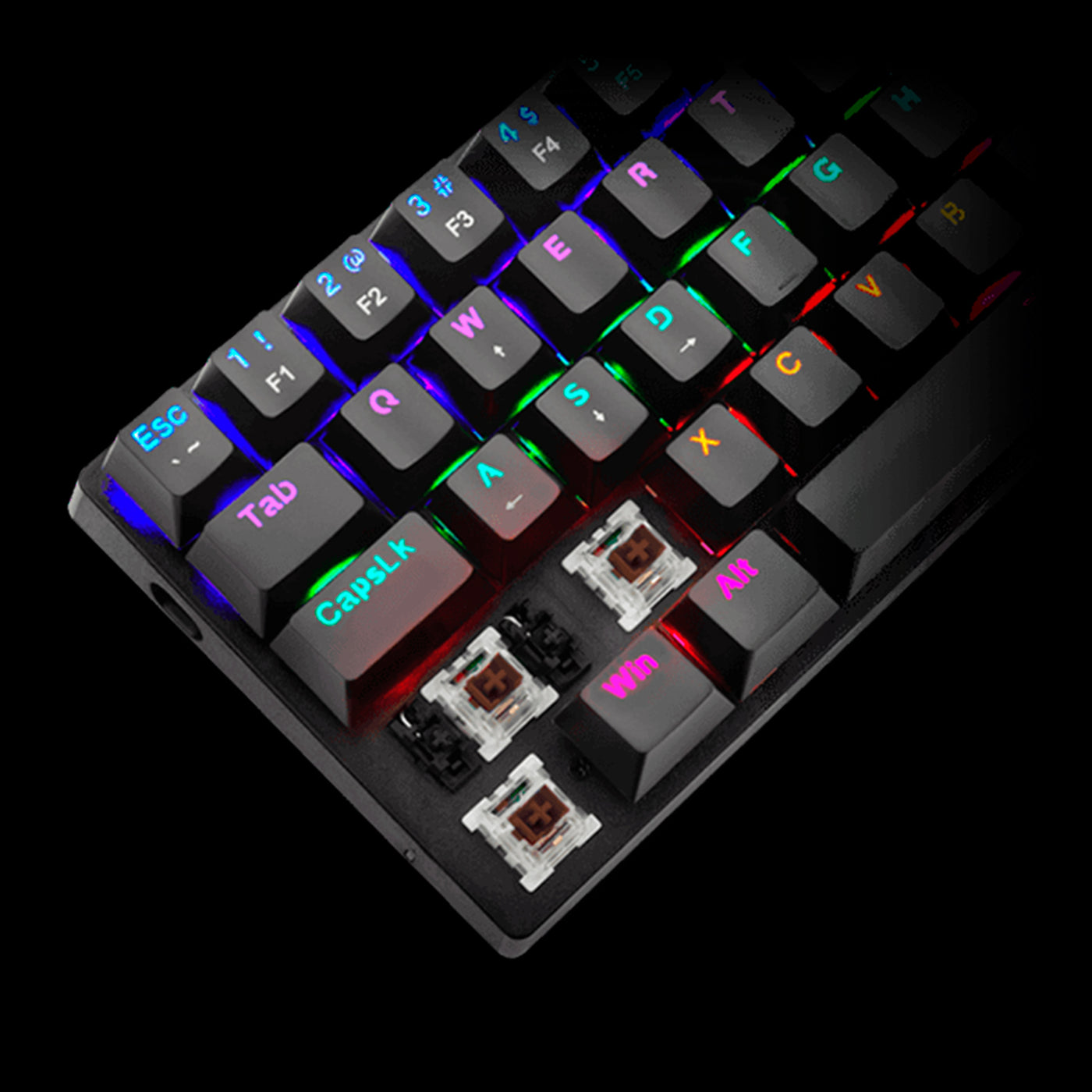 Teclado mecánico T-dagger ARENA RGB Switch Brown, Español T-TGK312P Black - Achorao