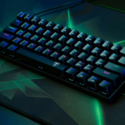 Teclado mecánico T-dagger ARENA RGB Switch Brown, Español T-TGK312P Black - Achorao