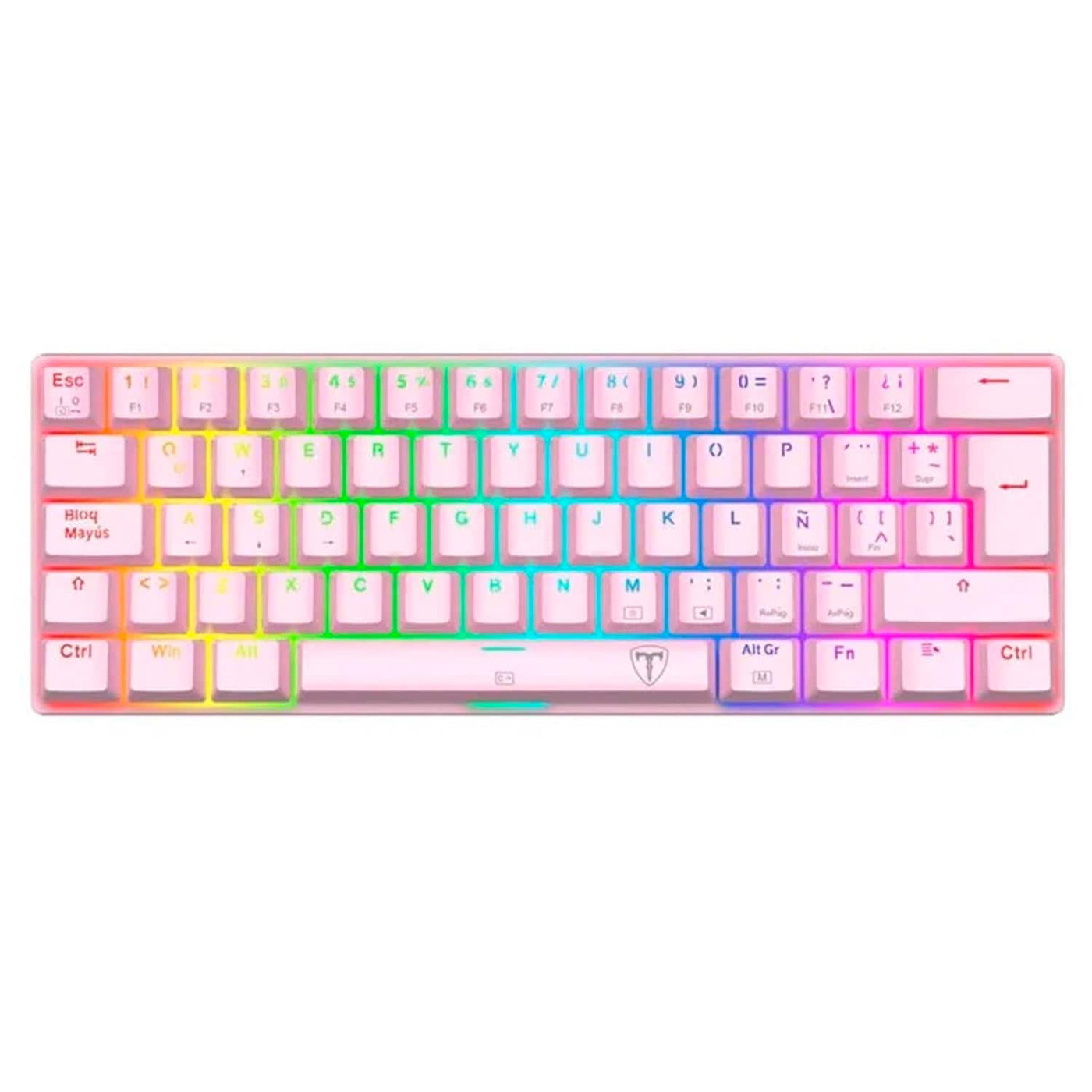 Teclado mecánico T-dagger ARENA RGB Switch Red, Español T-TGK312P PINK RED - Achorao
