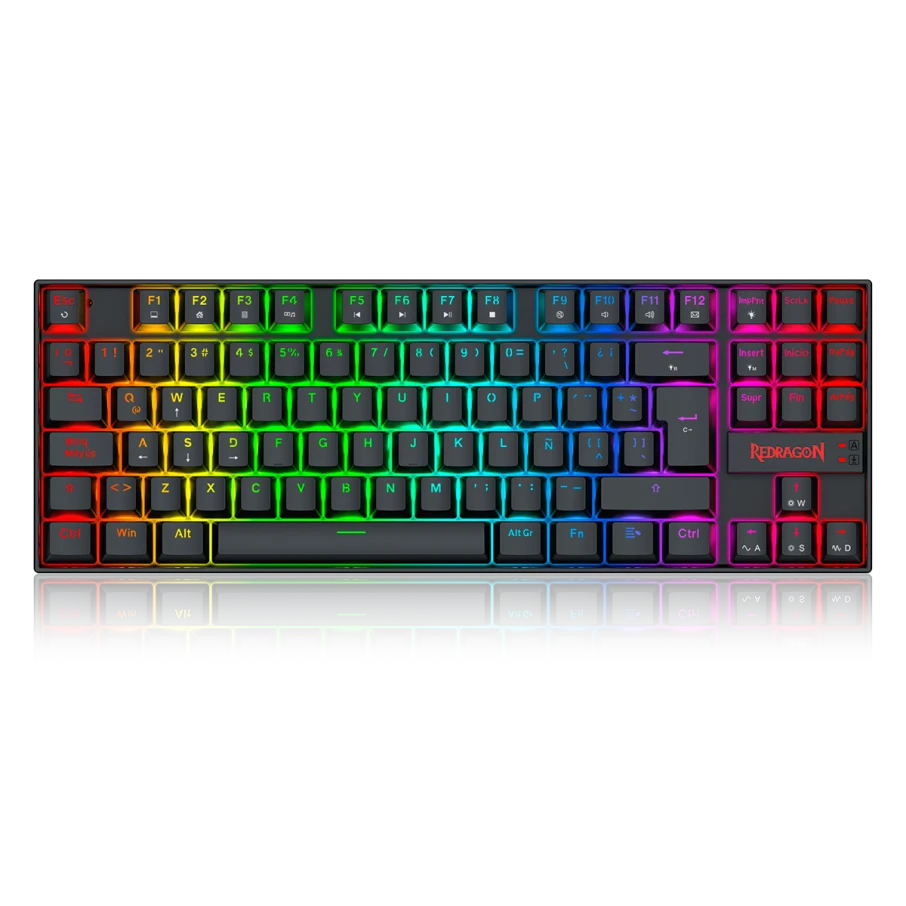 Teclado mecánico gamer Redragon Kumara K552HE Cableado Español Black - Magnetic Switch