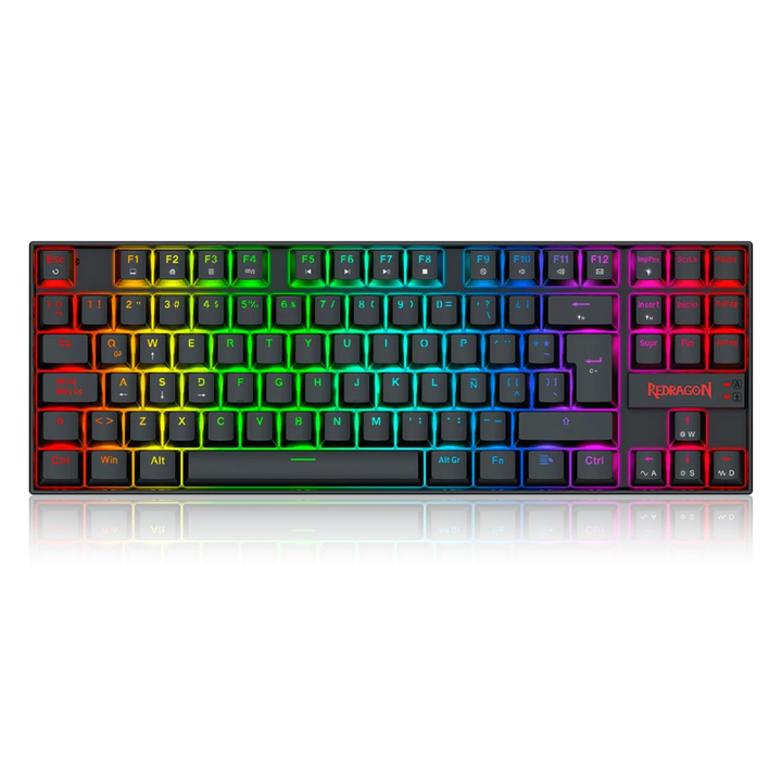 Teclado mecánico gamer Redragon Kumara K552HE Cableado Español Black - Magnetic Switch