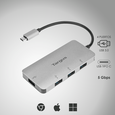 Adaptador ACH226BT - Tipo-C 4 en 1 Usb 3.0 Targus Hub - Achorao